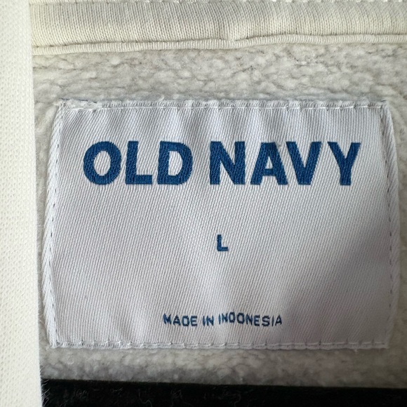 Old Navy Cream Sweatshirt Hoodie Casual Comfort size L - Picture 5 of 6